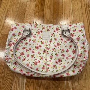 Liz Claiborne Floral White and Pink Women's Bag
